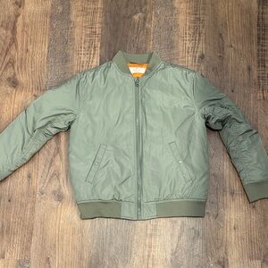 H&M Olive Bomber Jacket with Orange Lining